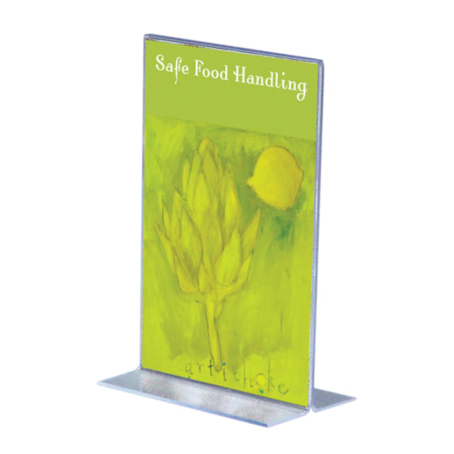 A7 UPRIGHT MENU HOLDER, PORTRAIT, DOUBLE-SIDED  46711