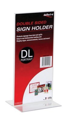 DLE UPRIGHT MENU HOLDER, PORTRAIT, DOUBLE-SIDED  45101