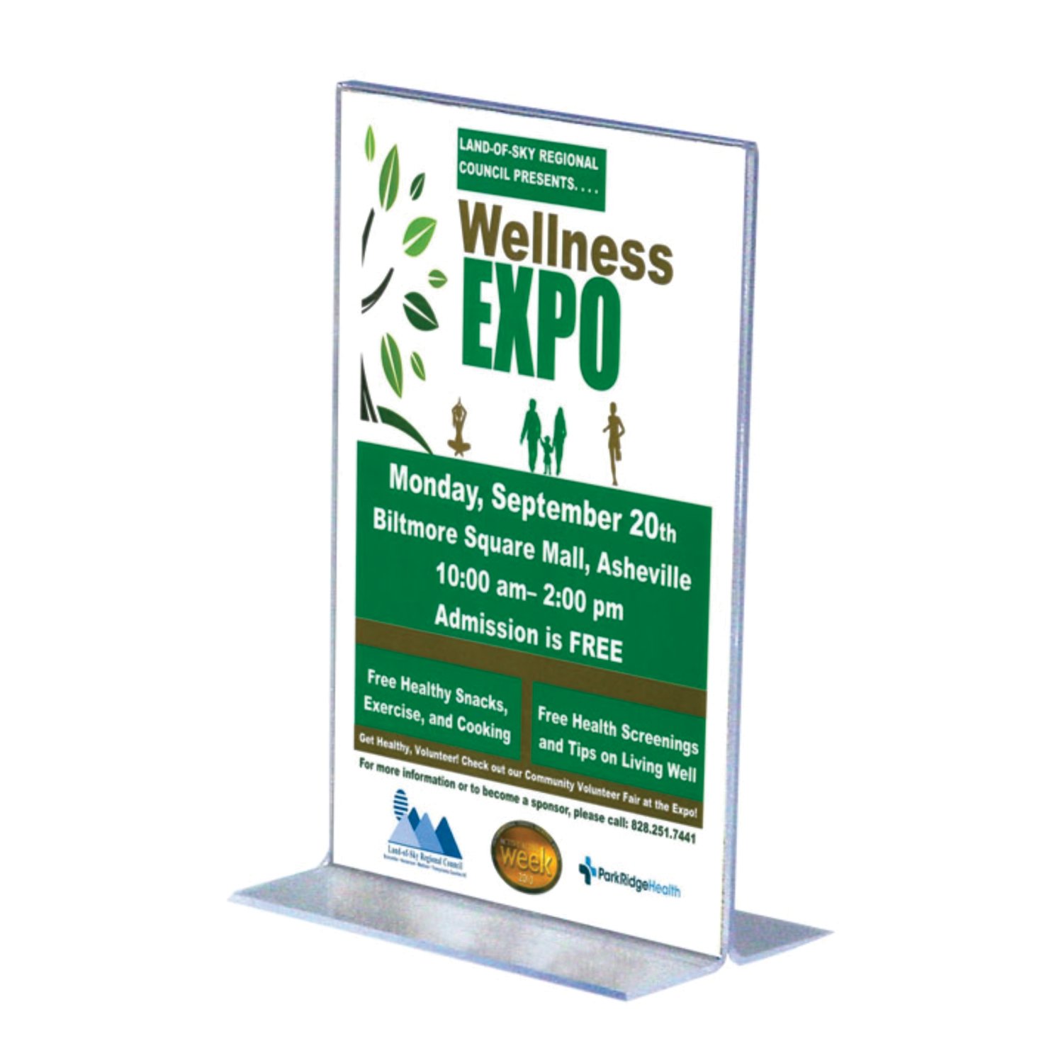 7&quot; X 5&quot; UPRIGHT MENU HOLDER, PORTRAIT, DOUBLE-SIDED  69101