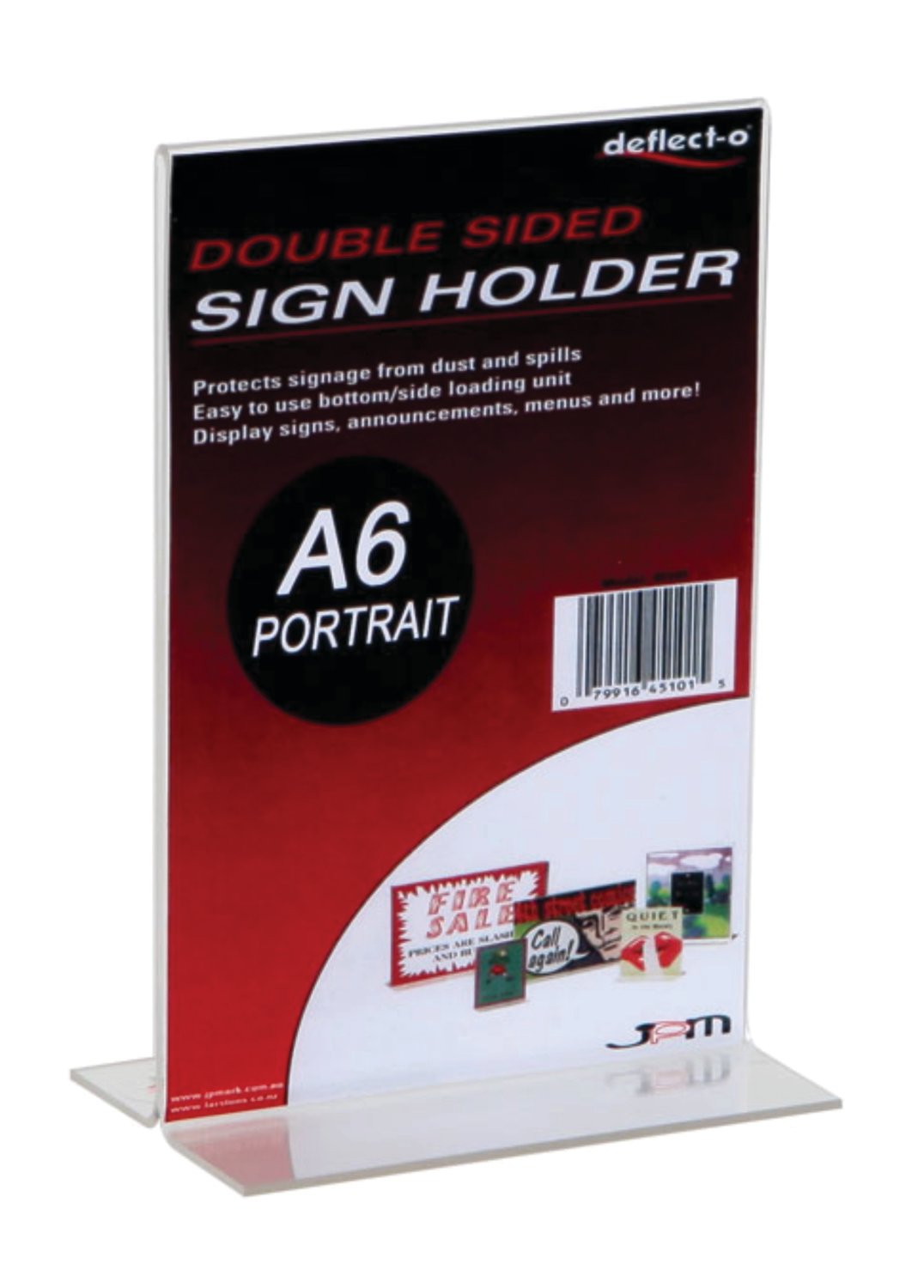 A6 UPRIGHT MENU HOLDER, PORTRAIT, DOUBLE-SIDED  69001