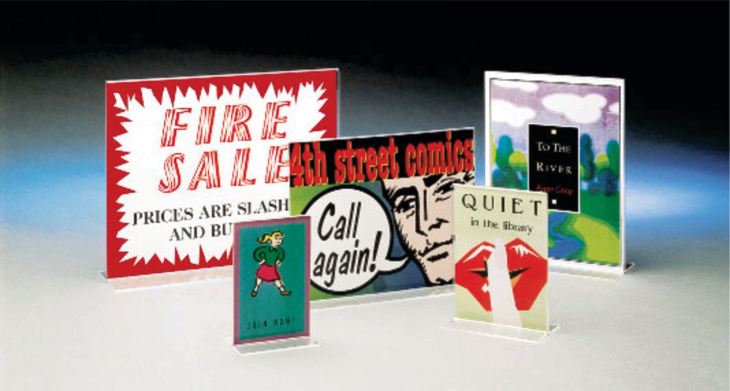 A3 UPRIGHT MENU HOLDER, PORTRAIT, DOUBLE-SIDED  48001