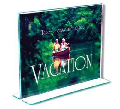 A5 UPRIGHT MENU HOLDER, LANDSCAPE, DOUBLE-SIDED  47911