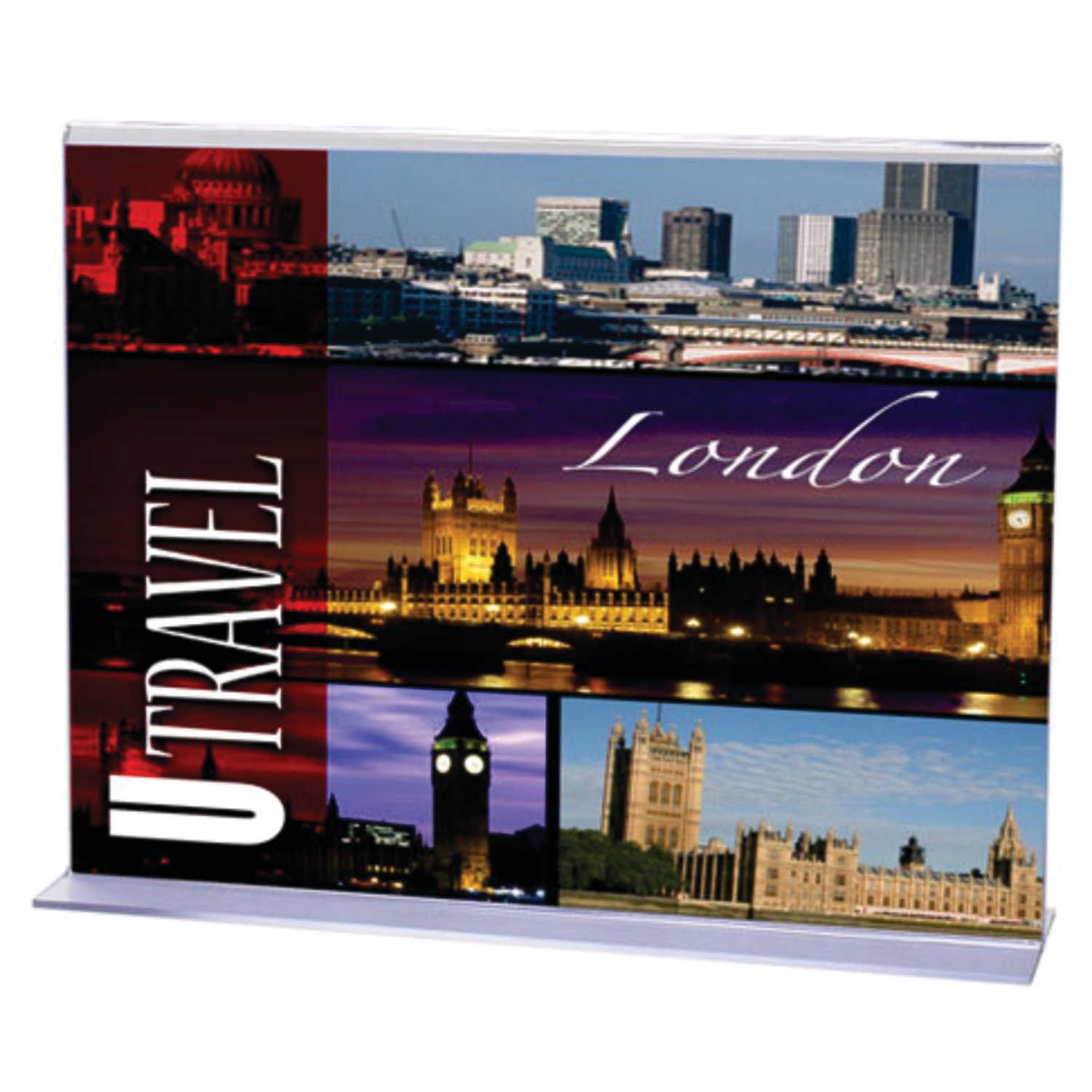 A4 UPRIGHT MENU HOLDER, LANDSCAPE, DOUBLE-SIDED  47701