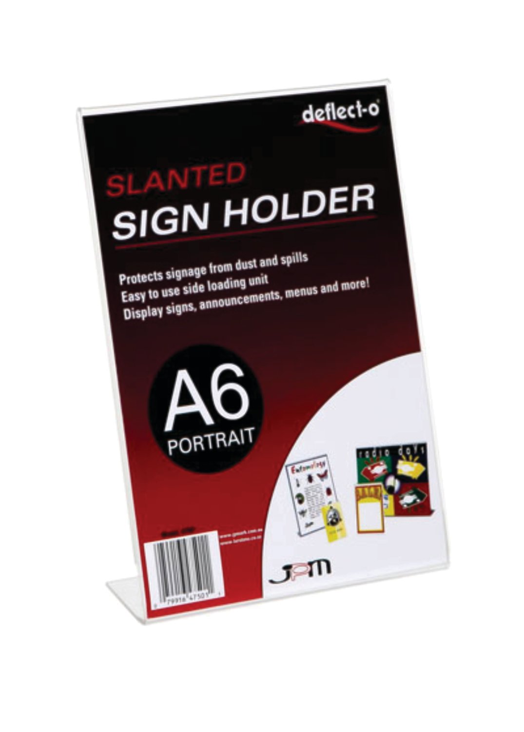 A6 SLANTED SIGN HOLDER, PORTRAIT, SINGLE-SIDED  69411