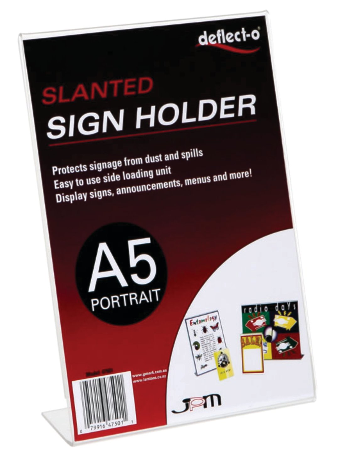 A5 SLANTED SIGN HOLDER, PORTRAIT, SINGLE-SIDED  47501