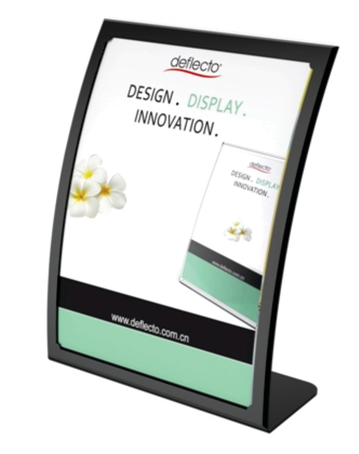 A6 CURVED SIGN HOLDER, BLACK, SINGLE-SIDED  2306B