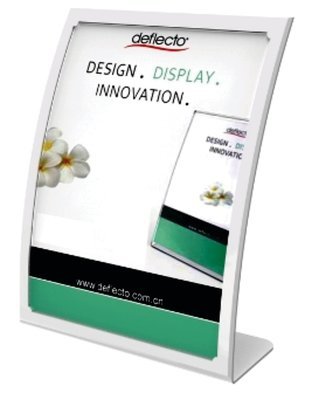 A5 CURVED SIGN HOLDER, WHITE, SINGLE-SIDED  2305W