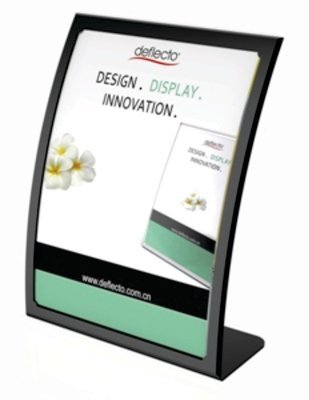 A5 CURVED SIGN HOLDER, BLACK, SINGLE-SIDED  2305B