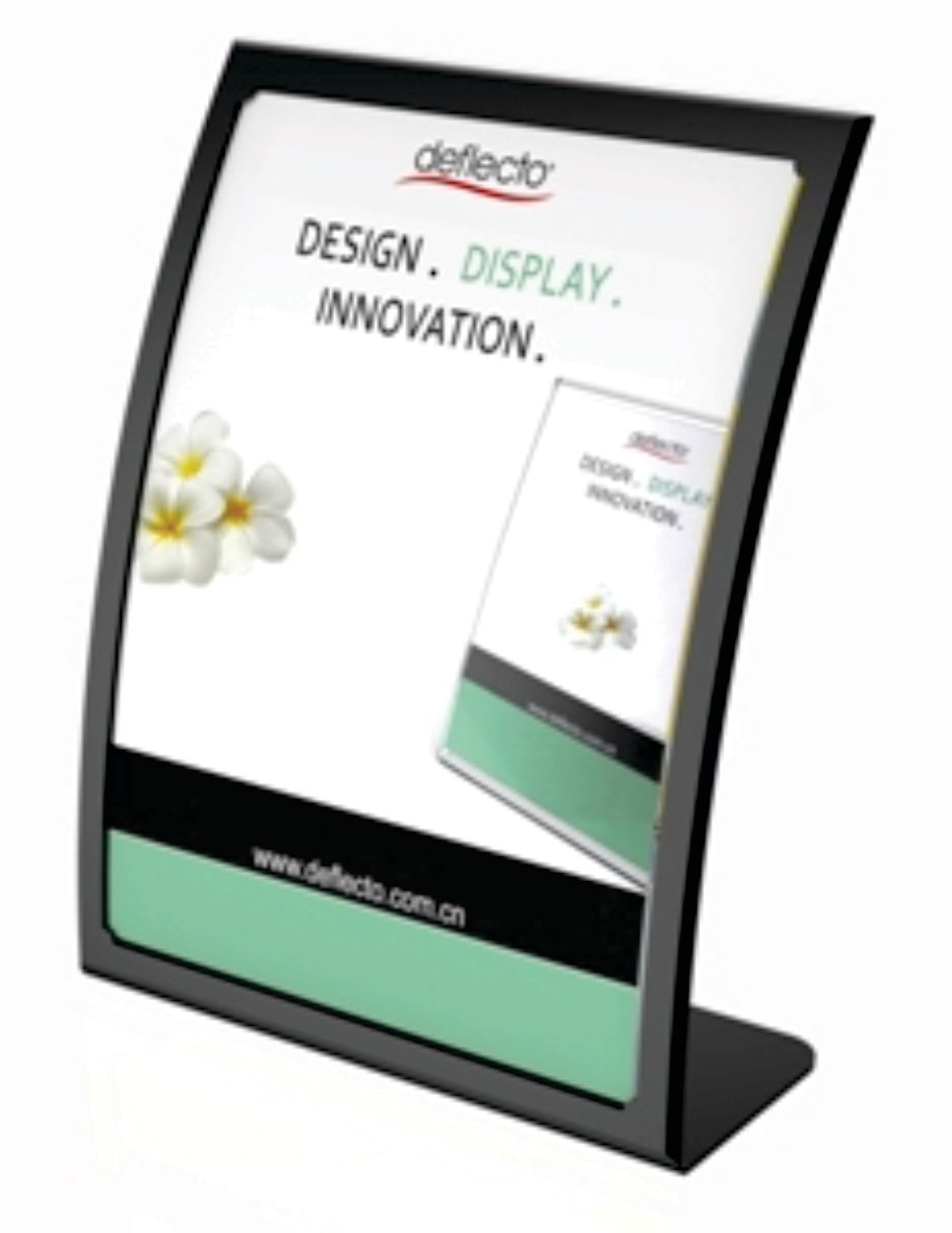 A4 CURVED SIGN HOLDER, BLACK, SINGLE-SIDED  2304B