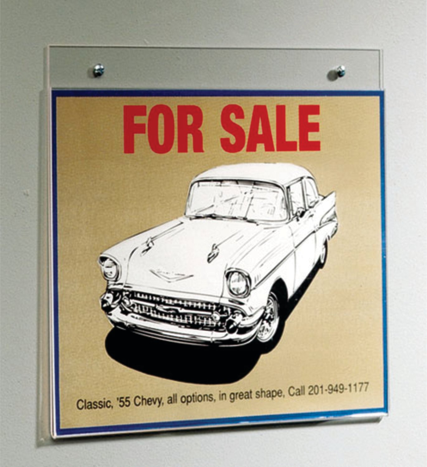 A5 WALL MOUNTING SIGN HOLDER, TOP LOADING, LANDSCAPE, SINGLE-SIDED  47111