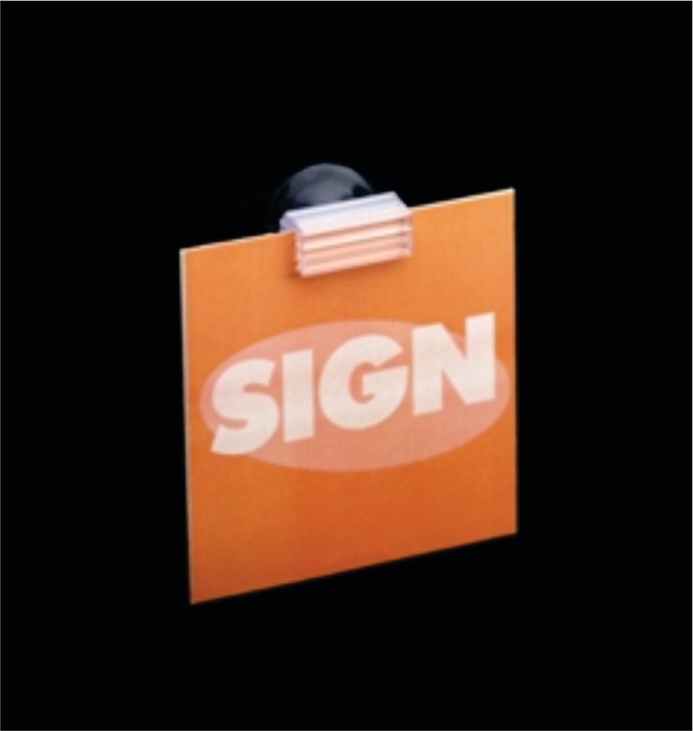 SUCTION CUP SIGN HOLDER, 25MM DIAMETER  121-SC