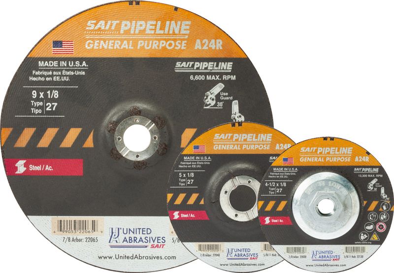 9x1/8x5/8-11" Pipeline Grinding Wheel