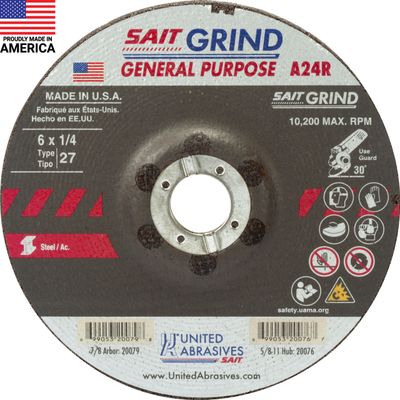 6x1/4x7/8" A24R Grinding Wheel