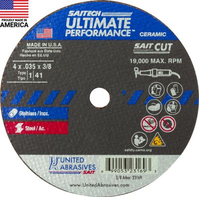 4x.035x3/8" Saitech Cut Off Wheel