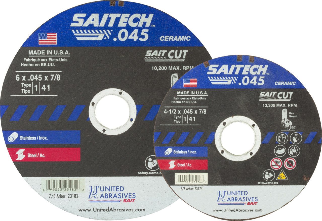 5x.045x7/8" Type 1 Saitech Cut Off Wheel