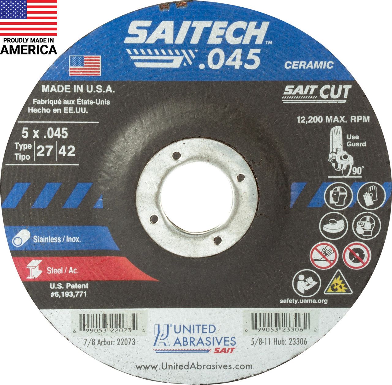 5x.045x7/8" Type 27 3M Cubitron Cutting Wheel