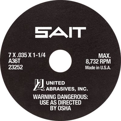 7x1/16x5/8" Type 1 A36T Metal Cut-Off Wheel