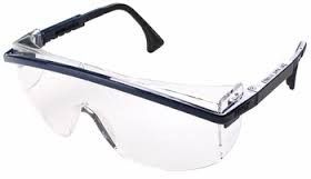 Uvex "Astrospec" Clear Uncoated Lens with Black Temple
