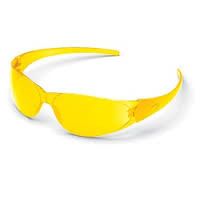 Crews "Checkmate" Amber Hardcoat Lens with Clear Frame