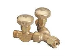 Acetylene "Y" Connector w/ Shutoff Valve (B Fittings)