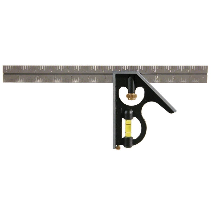 Combination Square 12" Polycast Head w/Steel Blade