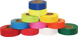 1-3/16 1-3/16"x300' Orange Surveyor's Flagging Ribbon