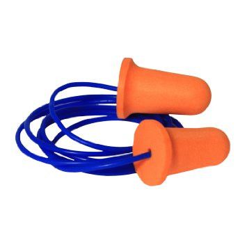 Foam Ear Plugs, Radians Bell Shaped NRR33 Corded in Paper Packs (100/box)