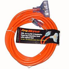 25' 12/3 Triple Female Diode End Extension Cord