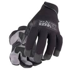 XXL Synthetic Leather Mechanics Glove Velcro Knit Wrist