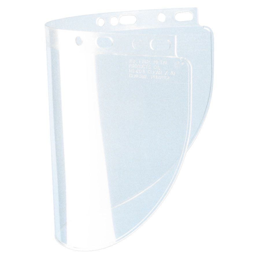 Weld Visor Clear Acetate 8x16x.040" Fibre Metal Hole Pattern (50 per box)