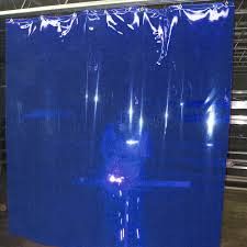 6x8' Blue Welding Curtain w/Grommets 14 Mil See-Through
