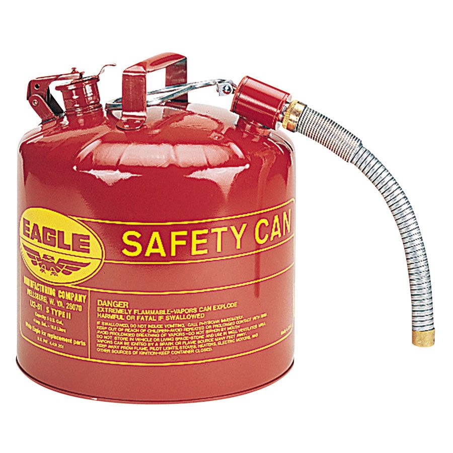 Galvanized Steel Gas Can 5 Gallon Type II UL, ULC, & FM Approved