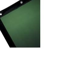 6x8' Green Welding Curtain w/Grommets 14 Mil See-Through
