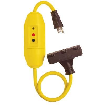 GFI 2'x12/3 Triple Female Tap Cord Mounted