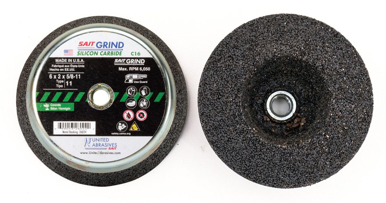 6x4.75x2x5/8-11 Type 11 S/C&A/O Ductile 16 grit Cup Wheel