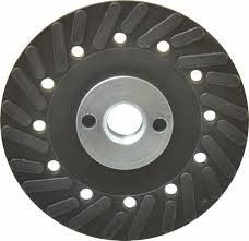 5X5/8-11" Ribbed Backing Pad w/5/8-11" Nut