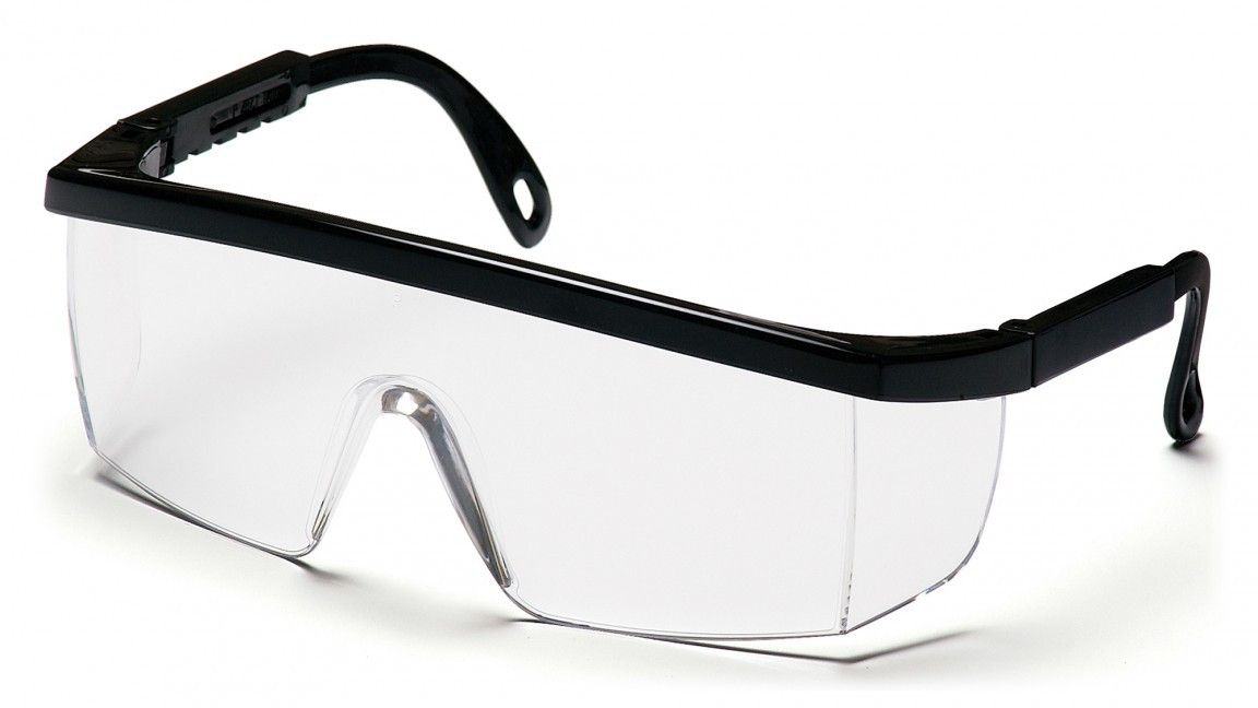 Pyramex Integra - Clear Lens w/Black Brow, Temple (pr)
