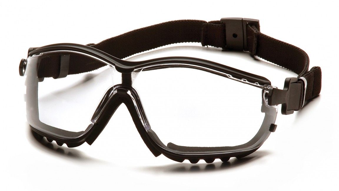 Pyramex V2G Clear Spectacle/Goggle w/Elastic Strap-Headband
