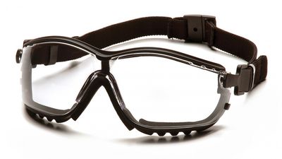 Pyramex V2G Clear Spectacle/Goggle w/Elastic Strap-Headband