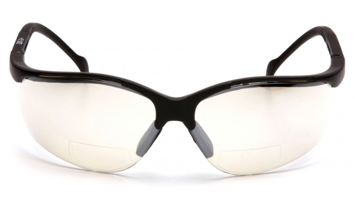 Pyramex Venture II Readers 2.00 Indoor/Outdoor Magnifier Hardcoat Lens w/Black Brow (pr)