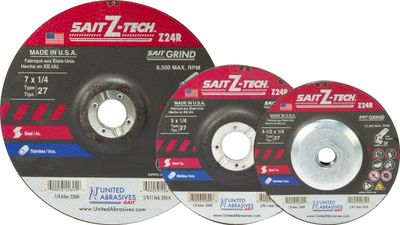 4-1/2x3/32" Type 27 Z24R Zirconia Grinding Wheel