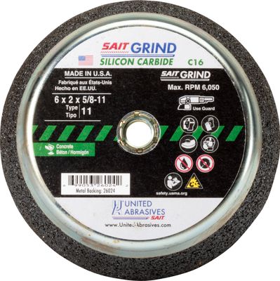 4x3x2x5/8-11 Type 11 S/C 16 grit Cup Wheel
