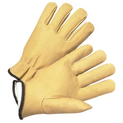 Small Full Grain Leather Pig Driver Style Winter Glove W/Insulated Lining 1dz