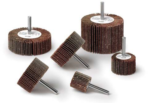 2x1x1/4" Shank 80 Grit Flap Wheel