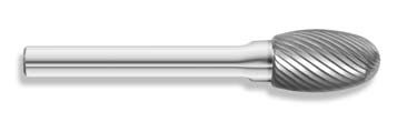 1/4x3/8" Double Cut Oval Burr - CBSE1