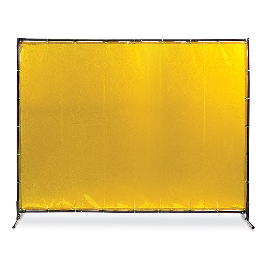 6x6' Yellow Welding Curtain w/Grommets 14 Mil See-Through