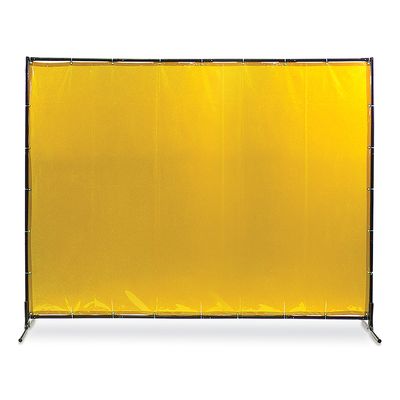 6x6' Yellow Welding Curtain w/Grommets 14 Mil See-Through