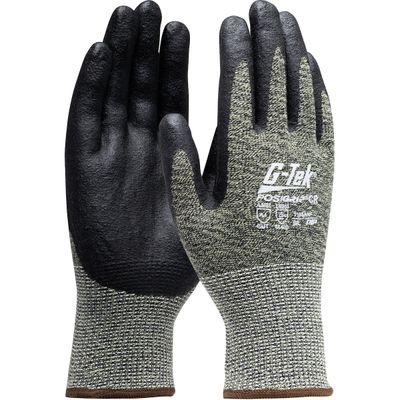 2XL Knit Antimicrobial Cut Resistant Level 4 Glove w/Nitrile Foam Grip - 1 Pr