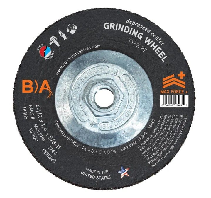 4-1/2"x1/4x5/8-11" Type 27 Grinding Wheel