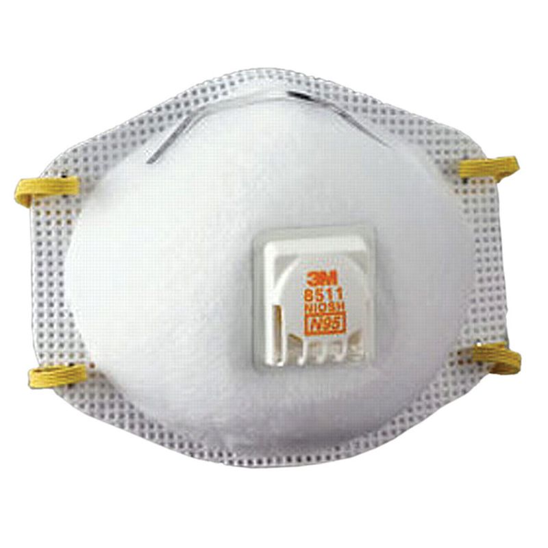 N95 Valve Particulate Respirator 10/bx (8511)